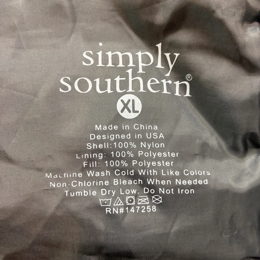 Simply Southern Black Puffer Coat - Picture 6 of 9